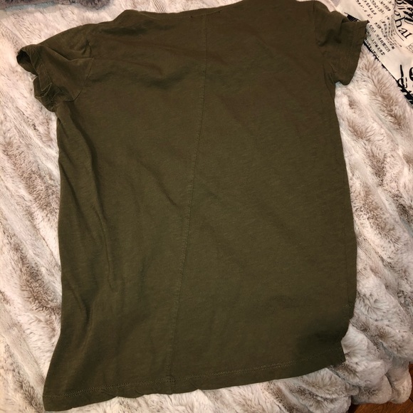 ZARA green short sleeve v neck - Picture 2 of 4